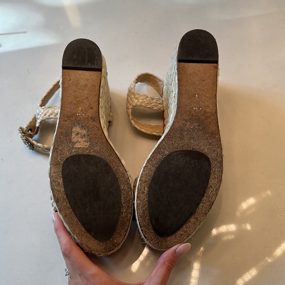 Jimmy Choo Nylah raffia wedges with signature crystal embellished buckle - Picture 8 of 8